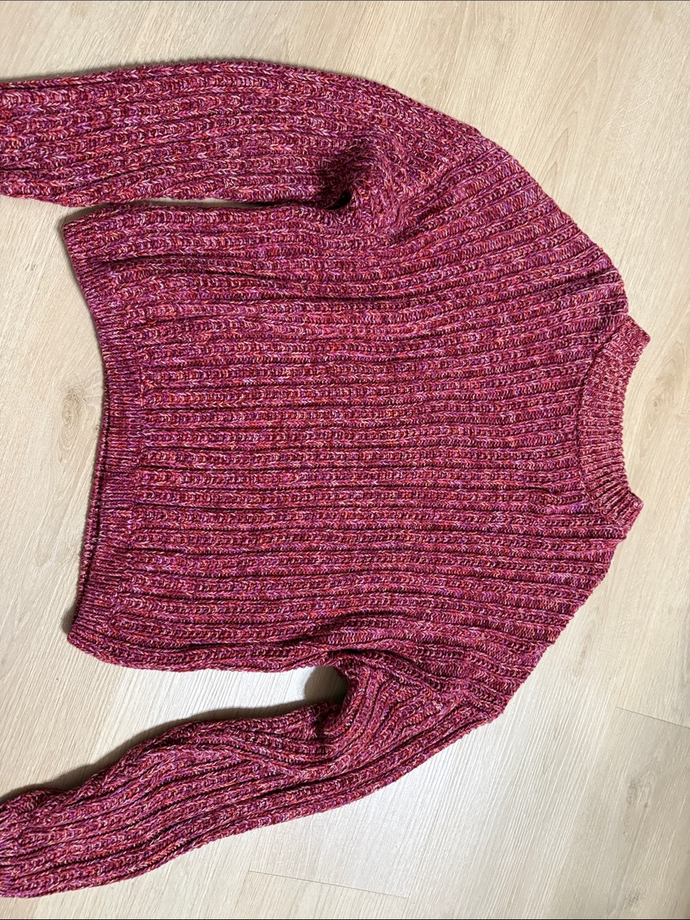a new day Marled Berry Ribbed Turtleneck Sweater